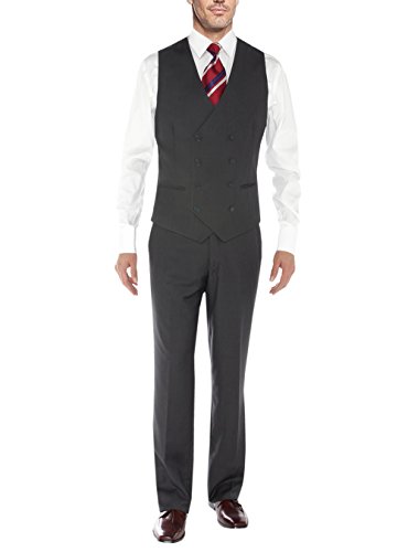 Salvatore Exte Men's Vested 2 Button Suit 3 Piece Blazer Vest Flat Front Pants3
