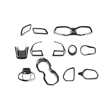 Molduras interiores de coche 12 Pegatinas Decorativas Para El Interior Del Coche ABS Color Rojo para Jeep para Renegade 2016 2017 2018 2019 2020 2021 2022 Automóviles Interiores(12 pcs Carbon Look)