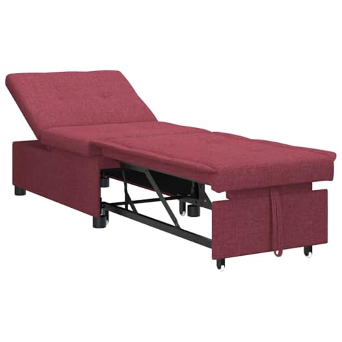 vidaXL Sofa Bett Rot 194 x 67 x 37 cm Stoff, Wohnzimmer Schlafsofa, rechteckige Couch aus strapazierfähigem Stoff, modern, vielseitige Sitzlösung für Gäste, klappbar vidaXL Sofa Bett Rot 194 x 67 x 37 cm Stoff, Wohnzimmer Schlafsofa, rechteckige Couch aus strapazierfähigem Stoff, modern, vielseitige Sitzlösung für Gäste, klappbar