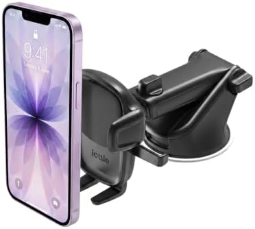 iOttie Easy One Touch 5 Signature Dashboard & Windshield Universal Car Mount Phone Holder Desk Stand with Suction Cup Base and Telescopic Arm for iPhone, Samsung, More Smartphones mobile stand for car