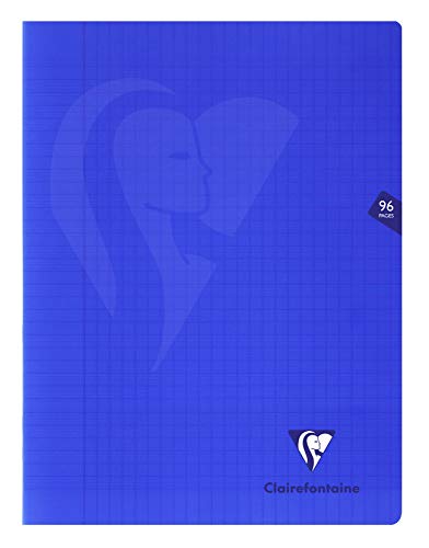 Lot de 10 cahiers Clairefontaine grands carreaux 24x32 bleu marine