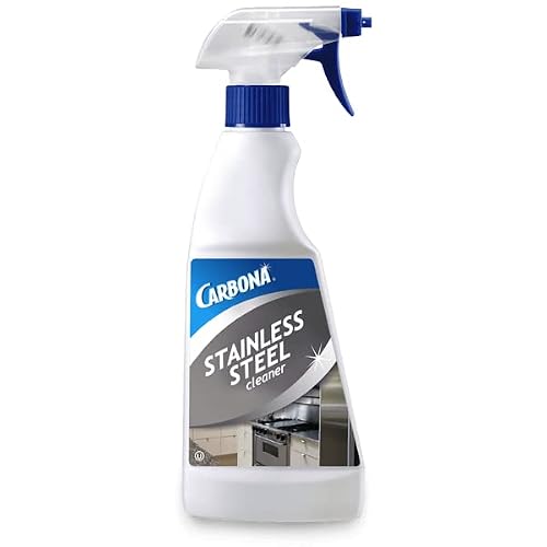 Image of Carbona Stainless Steel Cleaner | Streak Free Formula | for Refrigerators, Sinks, & Dishwashers |16.8 Fl Oz, 1 Pack