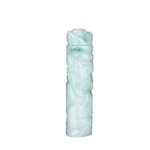 Pendentif colonne de Jade Panlong authentique et sculpté main pour homme raffiné