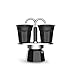 Price comparison product image Bialetti Mini Express Color Coffee Maker Set 2 Cups + 2 Glasses Aluminium Black