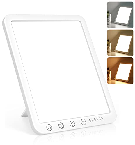 DIKAKO Light Therapy Lamp, 15000 Lx Sun Lamp,3 Color Temperature,