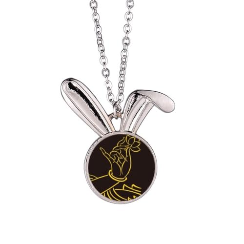 Collier avec pendentif en forme de lapin main de lotus bijoux bohème