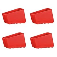 4 Stück Leiter Füße,Leiterfüße,Gummifüße Für Leitern,Rutschfeste Leiterfüße,Gummi-Leiterfüße,Material Gummi,Geeignet Für Teleskopleitern,Holzleitern,Schrägleitern(Rot)