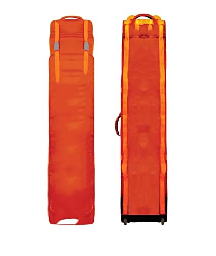 Skischack Skitruck mit großer Kapazität mit Walzen, Einzelbrett, Doppelplatinenausrüstungstasche, trockene und nasse Trennung for Reisen Skiausrüstung bringen (Color : Black1, Size : 160X35CM) Cover