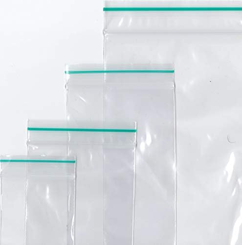 100 Clear Plastic Bags 60mm x 40mm Baggy Baggies Grip Self Seal Resealable Zip Lock Plastic Jewellery Premium Quality by FOGG LTD