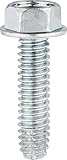 100 1/4-20x1 Hex Washer Head Thread Cutting Screws Zinc