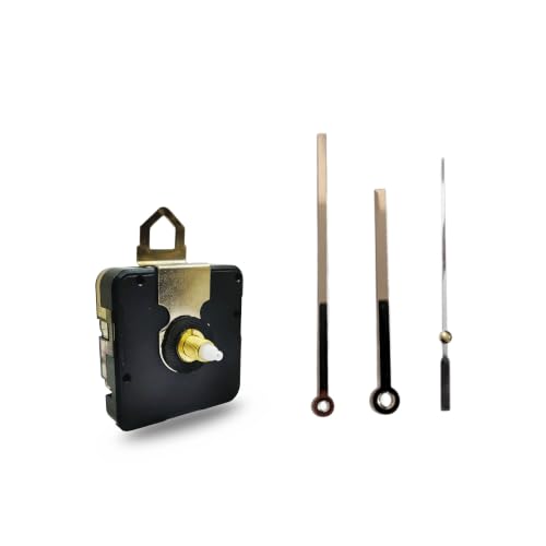 Image of 18mm Silent Sweep Clock Machine and Sturdy Silver Metal Hands | Non-Ticking Battery Operated Clock Movement Replacement for DIY Resin Clocks & Art Craft Repair