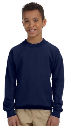 Gildan Heavy Blend Youth Crewneck Sweatshirt, Navy, Small