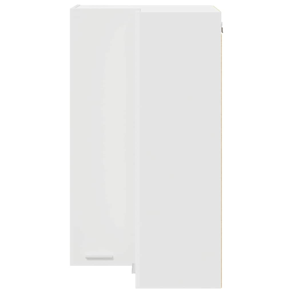 Hängeschrank Weiß aus Holzwerkstoff 57 x 57 x 100 cm mit viel Stauraum und 2 Scharniertüren, moderner Küchenschrank für Innenbereiche, praktischer Vorratsschrank und Aufbewahrungslösung