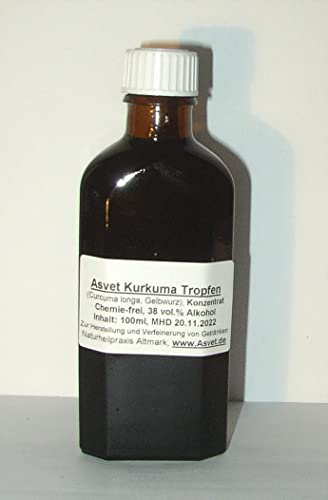 Asvet 50ml Curcumin Tropfen, Tinktur, Kurkuma Zubereitung, (GP = EUR 35, 80/ 100ml)