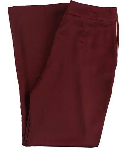 Leyden Womens Satin Piped Dress Pants Red XL2
