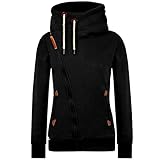 Newbestyle Jacke Damen Sweatjacke Vicky Zip Hoodie Pulli Oberteile Damen Kapuzenpullover Pullover mit Kapuze und Kordel