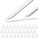 YINVA Ersatzspitzen Kompatibel mit Apple Pencil 1st & 2nd Hochempfindlich iPencil Nib Spitze Replacement Tips Apple Bleistift Tipps (30 PCS, Weiß)