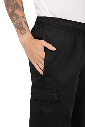 Chef Works Men's Cargo Chef Pants, Black, Large