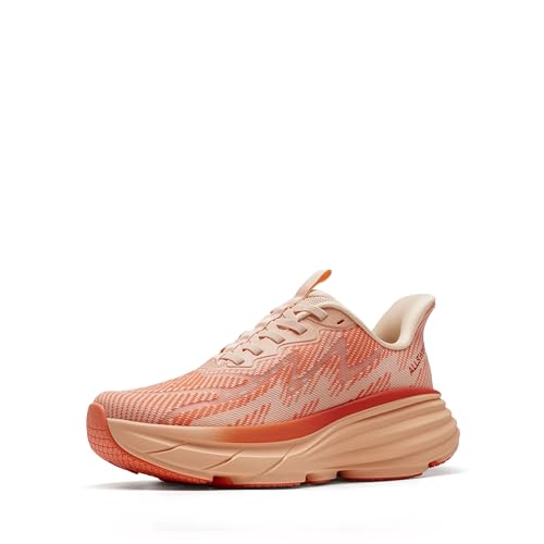 ALLSWIFIT Women's Slip On Walking Shoes Hands-Free Cushion Running Tennis SwiftPlush Non-Slip Comfortable Workout Gym Athletic Fashion Sneakers,Size 9,Orange,AWUMRS2512