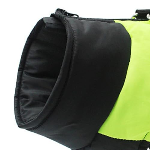 Chaleco de invierno para perros con cremallera y anillas en D impermeable verde 2XL 3