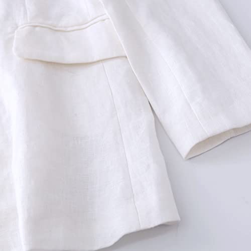 Amazhiyu Womens Pure Linen Long Sleeve Casual Office Blazer Jackets for Autumn4
