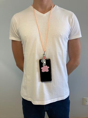 Alça Alçinha Cordão Cordinha Ajustável Universal Para Pendurar o Celular no Pescoço (Rosa)