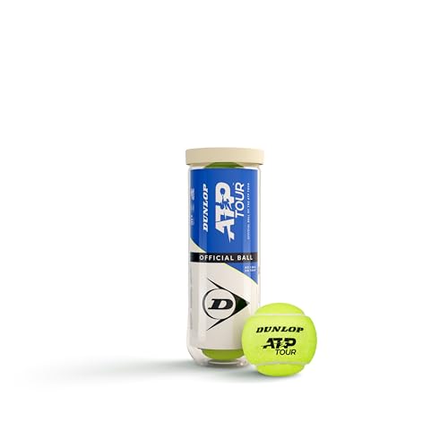 DUNLOP Pelota de Tenis ATP Tour: para Arena, Pista Dura y césped (3 Pelotas)