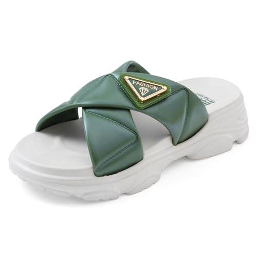 Image of DOCTOR EXTRA SOFT Women's Fashionable Buckle Sliders /Slippers with Cushion FootBed for Adult | Comfortable & Light Weight| Stylish & Anti-Skid| Waterproof & Everyday Flip Flops for Ladies Girls D-521
