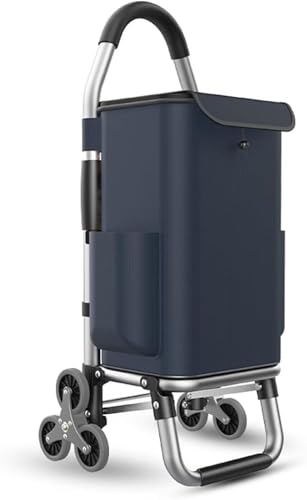 Carrello della spesa pieghevole con ruote per salire le scale, leggero e portatile, per la spesa e la biancheria, facile manovrabilità, durevole