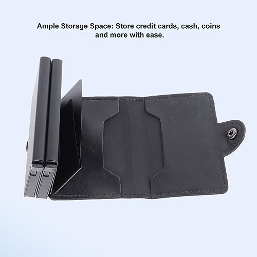 Card Case, Black Card Case, Blocking Aluminum Alloy PU, AntiDegaussing, Large Capacity, WearResistant, Card Case4