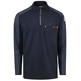 Bulwark FR Men's 1/4 Zip Flex Knit, Navy