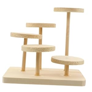 Angoily Hamster Toy Climbing Toy Hamster Climbing Ladder Hamster Climbing Platform Rat Climb Stand Small Animal Toys Guinea Pig Molar Hamster Supply Bunny Toy Wood Small House