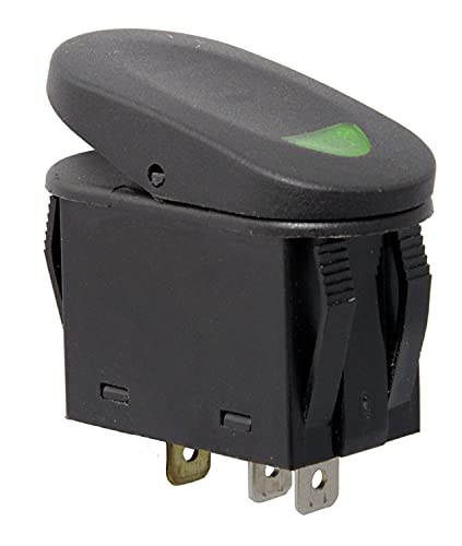 Rugged Ridge Rocker Switch | Thermoplastic Olefin (TPO), Black and Green | 17235.04 | Fits zNONE