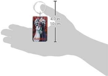 Disney Villains Cruella Rectangular Lucite Key Ring , Red