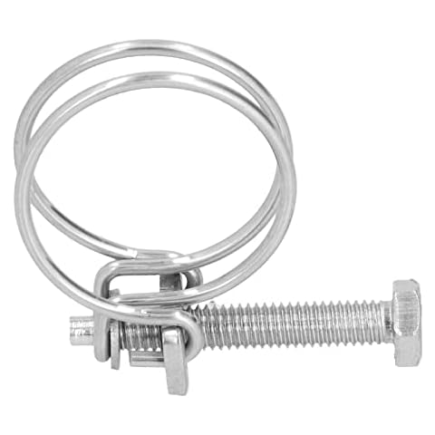 Abrazadera De Manguera De Alambre Doble De Acero Inoxidable Ajustable (20 Piezas) Cover