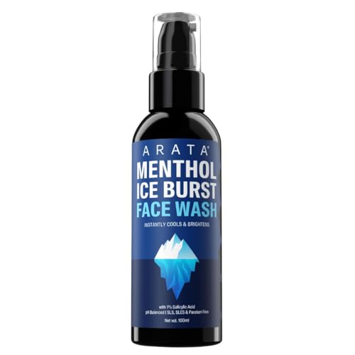 Image of Arata 1% Salicylic Acid Menthol Face Wash | Brightens & Detans Skin | Delivers Instant Cooling Sensation | For All Skin Types | For Men & Women 100 ML