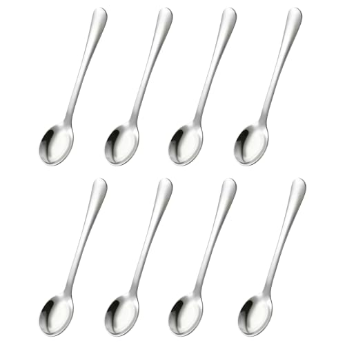 BLNC Set de 8 Petites cuillères à café, cuillère en Acier Inoxydable pour épices, sel, Miel, thé, Espresso