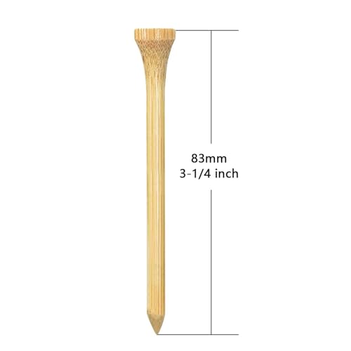 Zivisk Wooden Golf Tees 3-1/4 inch 100 Count, Long Golf Wood Tees(Natural,83mm) - Thumbnail 2
