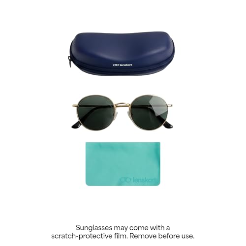 VINCENT CHASE EYEWEAR By Lenskart | Full Rim Round Branded Latest and Stylish Sunglasses | Polarized and 100% UV Protected | Men & Women | Medium | VC S13112