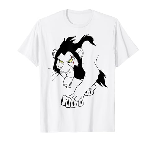 T-shirt Disney Lion King Scar sketch parfait pour un style streetwear décontracté