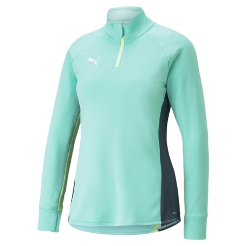 Haut de training PUMA 1/4 zip pour femme vert menthe et noir taille M