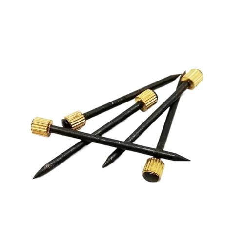 Image of Idomin 25pcs Black Steel Brass Cap Nail For Hanging Picture Photo Oil Painting Frame Mirror Clock Hook Hanger Hard Wood Solid Wall(1.8x35mm)
