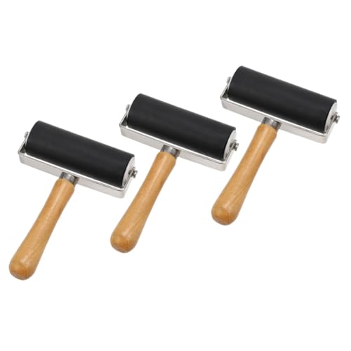 LALAFINA Ergonomic Handle Printmaking Roller Ink Roller Tool for Glue Stamping Art Craft