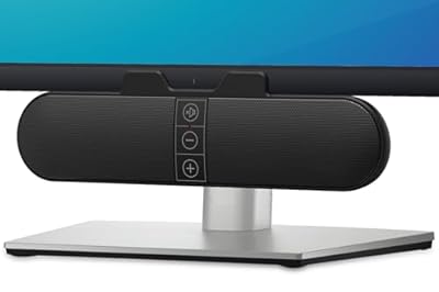 Computer Speakers for Desktop PC Monitor, USB Plug-in, Wired, Computer Soundbar for PC, Laptop Speakers with Adaptive-Channel-Switching, Loud Sound, Deep Bass, USB C Adapter, Easy to Clip on Monitor - product image 1