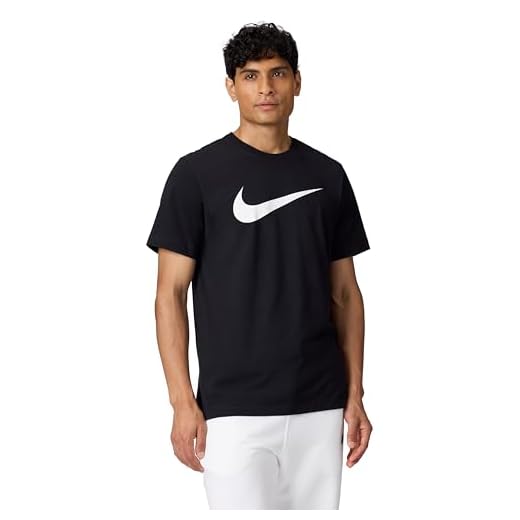 NIKE M NSW tee Icon Swoosh T-Shirt, Black/(White), 3XL Mens