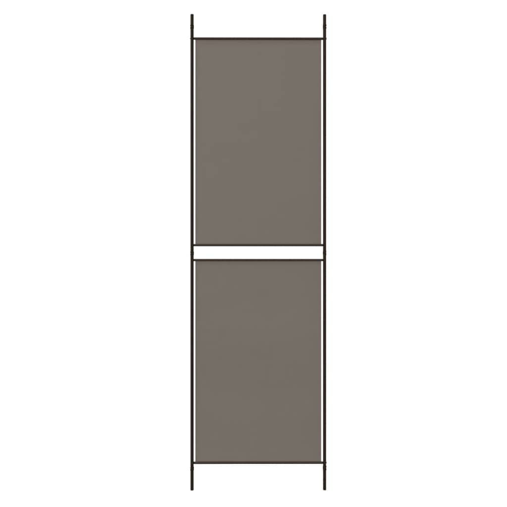 Paravent 5 pièces anthracite 250 x 220 cm en tissu