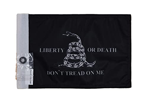 Hot Rides Durable Motorcycle Black Gasden Flag Don't Tread On Me Liberty Or Death 6 x 9 Inch
