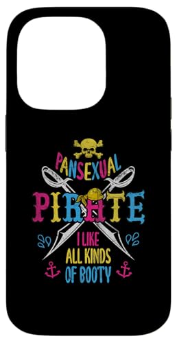 Coque pour iPhone 14 Pro Pansexual Pirate I Like All Kinds Of Booty LGBTQ Mois Pans