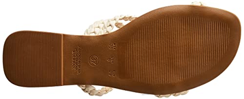 Sandália Rasteira Branco My Shoes, Baunilha, 37