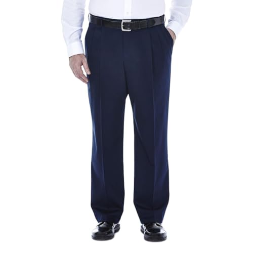 Haggar Men's Big & Tall Classic Fit Premium No Iron Khaki Pleated Pant by Haggar - Used condition - US$36.52